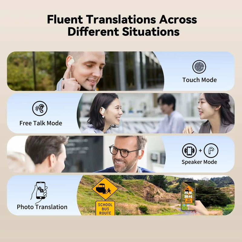 Wooask® M9 Open Ear Language Translator Earbuds - WOOASK