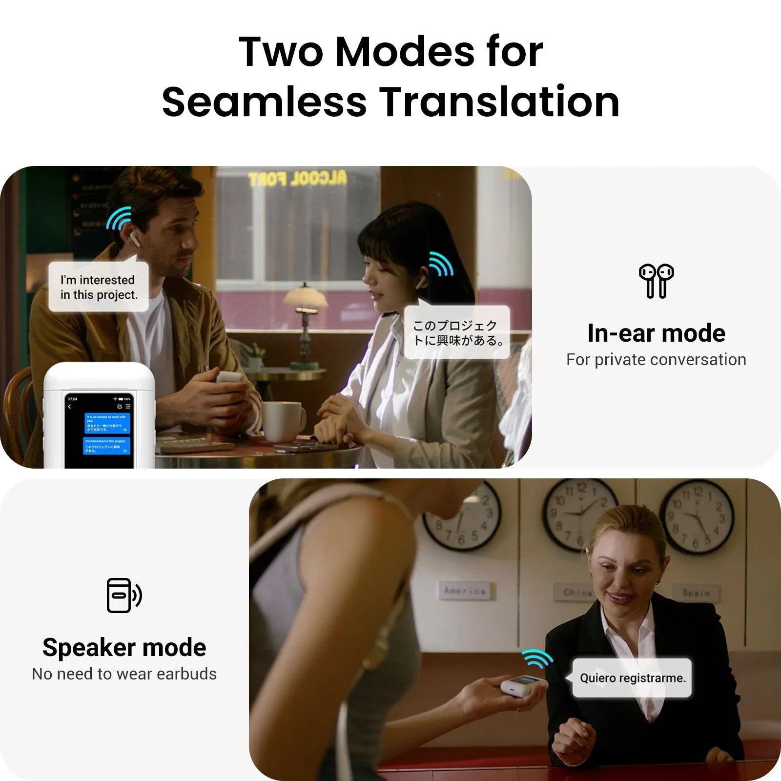 Wooask® A8 AI Language Translator Earbuds Powered by ChatGPT - WOOASK