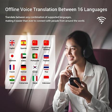 Wooask® W12 Offline AI Language Translator Device - WOOASK