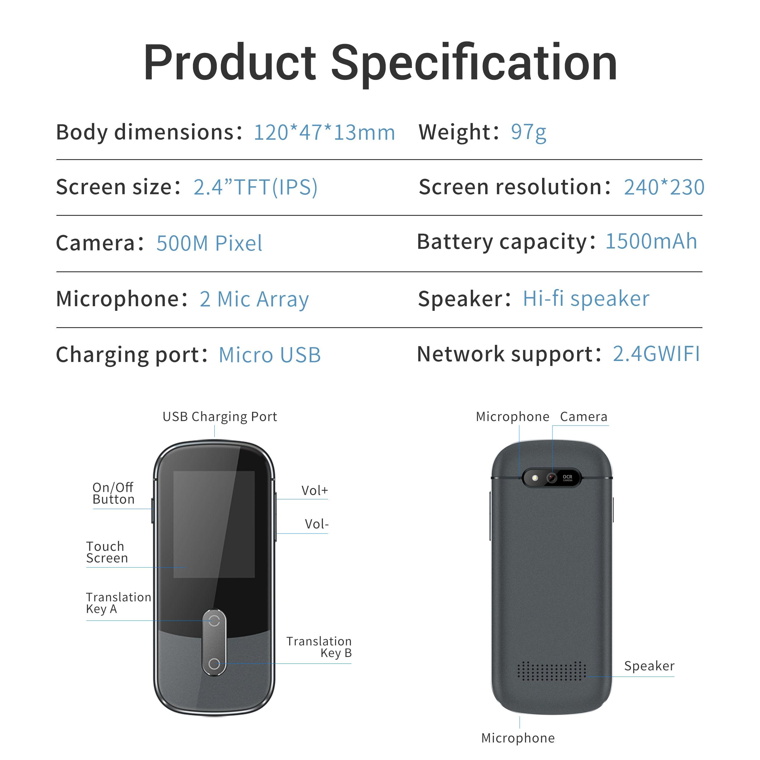 Wooask® W09 Offline AI Language Translator Device - WOOASK