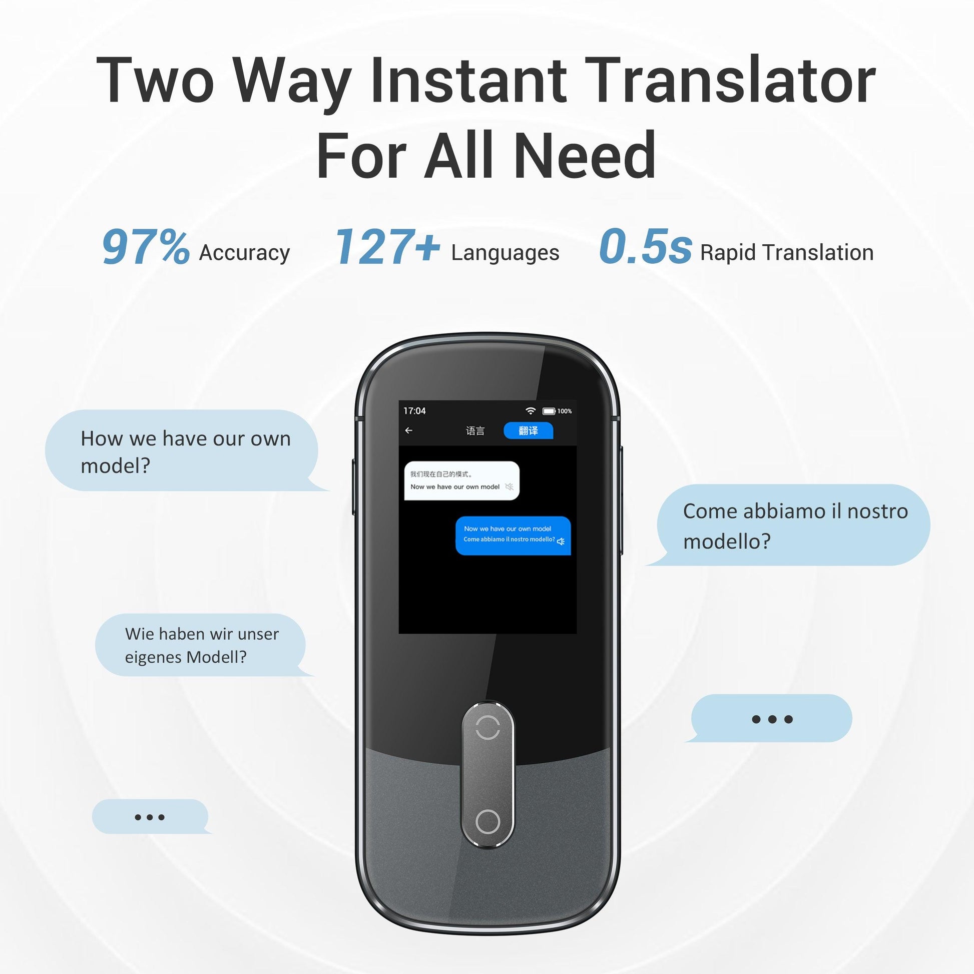 Wooask® W09 Offline AI Language Translator Device - WOOASK