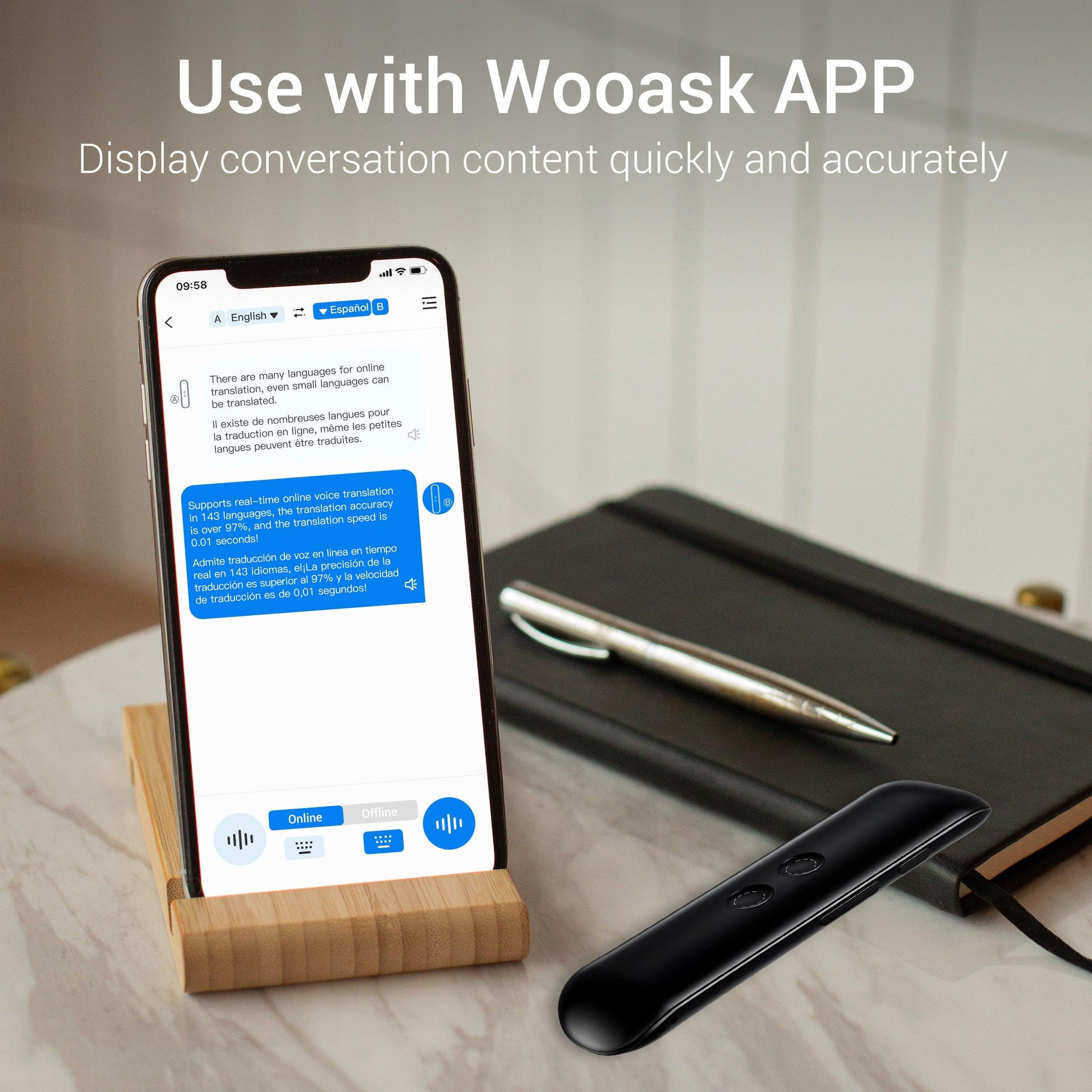 Wooask® G5 Pro Offline Language Translator Device - WOOASK