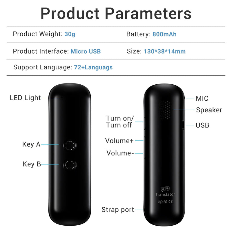 Wooask® G5 Pro Offline Language Translator Device - WOOASK