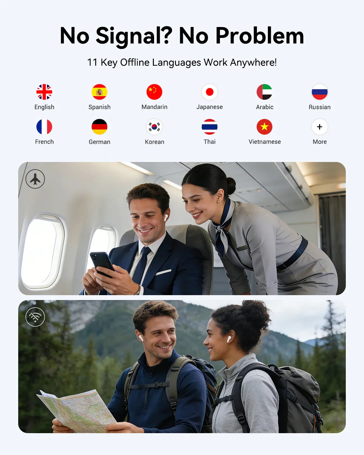 Wooask® M3 AI Off/Online Language Translator Earbuds – WOOASK